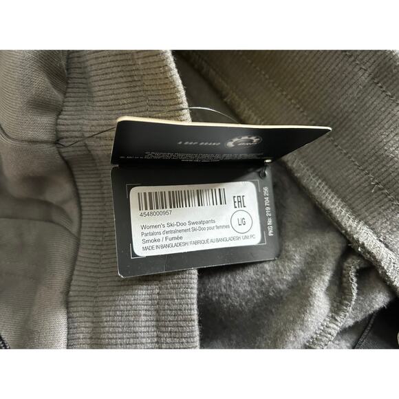 Ski-Doo Logo Sweatpants Women’s Large Gray | Cotton Blend Casual Comfort NWT - Picture 7 of 11